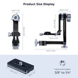 Đầu Gimbal Tripod Hợp kim nhôm CNC chịu lực cao 360° Đầu toàn cảnh với Arca 1/4 inch - KF31.052