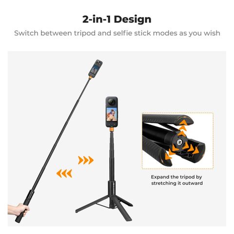 Gậy selfie K&F Concept cho Insta360, DJI Osmo, GoPro, DJI Action KF09.141, Dài 1.2m