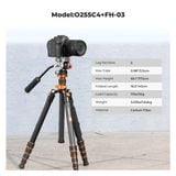 Chân Máy ảnh Tripod K&F Concept Carbon O255C4+FH-03 ( KF09.158 )