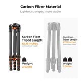 Chân Máy ảnh Tripod K&F Concept Carbon O255C4+FH-03 ( KF09.158 )