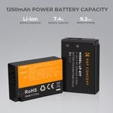 Bộ pin sạc máy ảnh K&F Concept  LP-E17 1250mAH (KF28.0014)