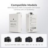 Bộ pin sạc máy ảnh K&F Concept LP-E8 1200mAh (KF28.0027)