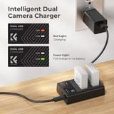 Bộ pin sạc máy ảnh K&F Concept LP-E8 1200mAh (KF28.0027)