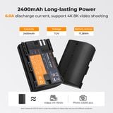 Bộ pin sạc máy ảnh K&F Concept LP-E6P 2400mAh (KF28.0093)