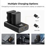 Bộ pin sạc máy ảnh K&F Concept LP-E6P 2400mAh (KF28.0093)