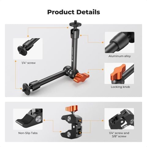Cần đỡ đa năng Magic Arm KF31.131 với Kẹp siêu chắc