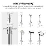 Chân đèn inox chuyên nghiệp K&F Concept KF34.044
