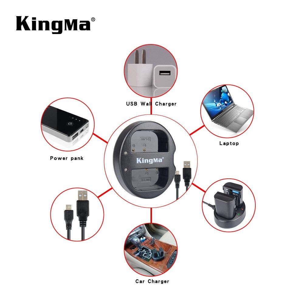 Pin Sạc Kingma Pentax D-Li90 1600mAh