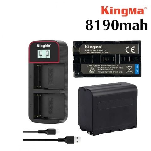 Pin máy ảnh Kingma Sony NP-F970 8190mAh (V4, V5)