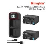 Pin máy ảnh Kingma for Sony NP-F970 dung lượng 6600mAh + Sạc đôi Ver 3