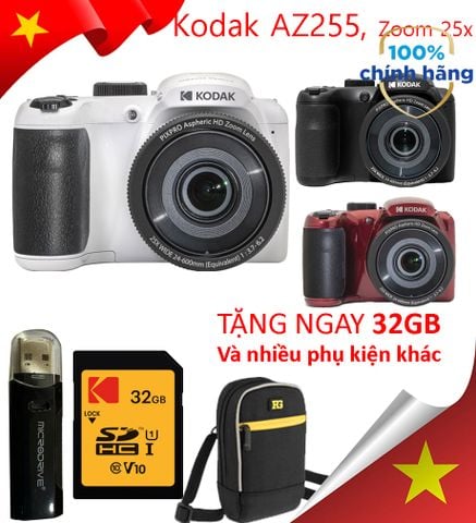 Máy ảnh Kodak Pixpro AZ255, Siêu Zoom 25x
