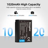 Pin Sạc Kingma for Canon LP-E10 1020mAh , sạc BM-058 ver 3