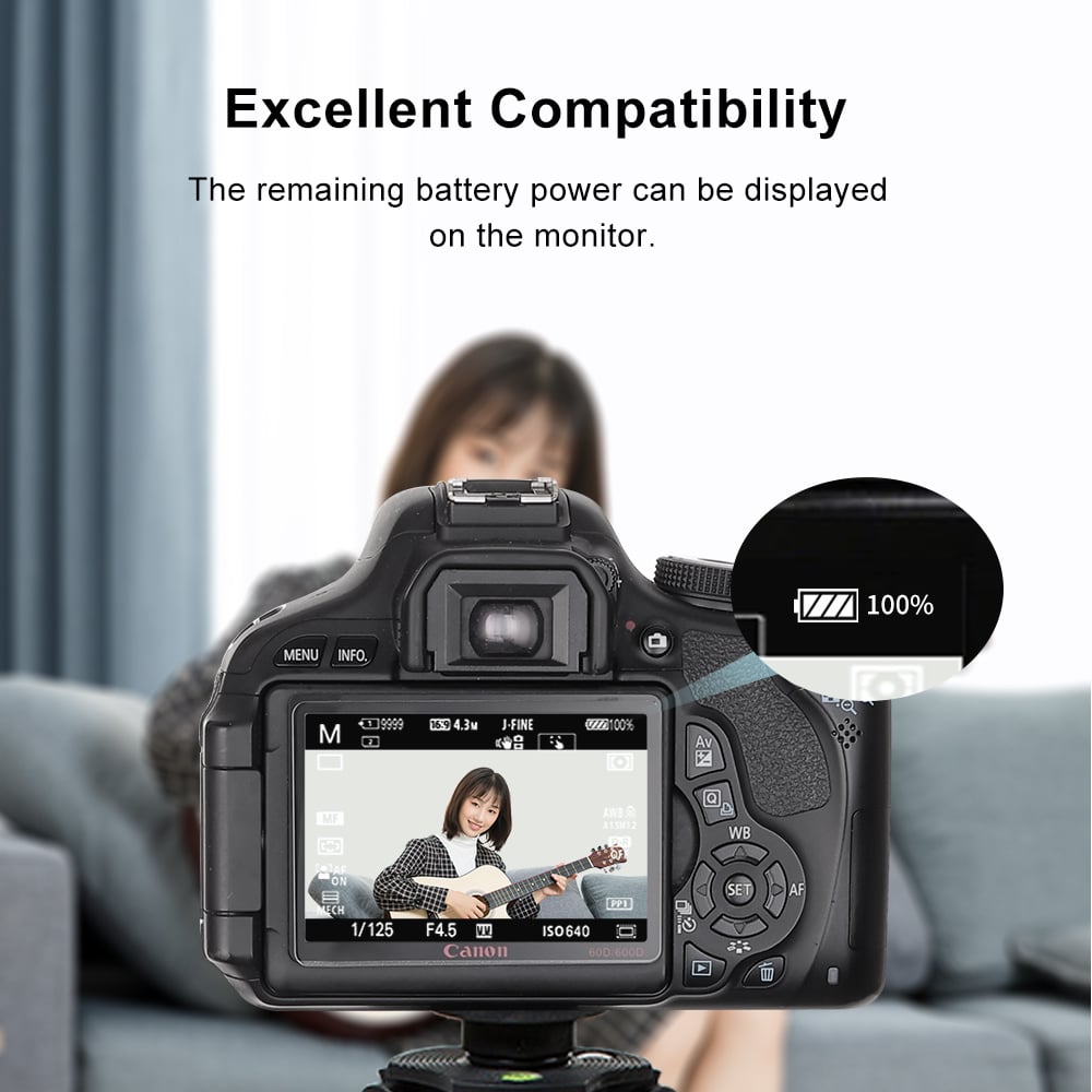 Pin máy ảnh Kingma sạc trực tiếp Type-C for Canon LP-E6 , 1960mAh