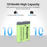 Pin Sạc đôi Ver 1 máy ảnh Kingma cho Canon NB-13L