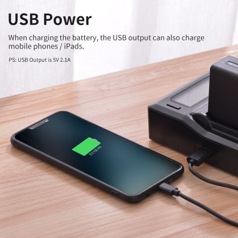 Pin máy ảnh Kingma cho Sony NP-FV100 3090mAh và Sạc đôi nhanh