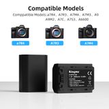 Pin Sạc Kingma for Sony NP-FZ100 2000mAh , sạc BM-058 ver 3