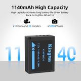 Pin Sạc Kingma for Fujifilm NP-W126 1140mAh , sạc BM-058 ver 3