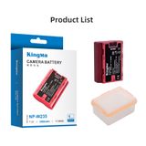 Pin Sạc Kingma for Fujifilm NP-W235 2400mAh , sạc BM-058Q nhanh