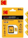 Thẻ nhớ Kodak Micro SDXC UHS-I U3 V30 64GB
