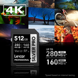 Thẻ nhớ SD Lexar Professional Silver Plus UHS-II U3 V60 512GB