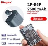 Pin máy ảnh Kingma sạc lại trực tiếp USB-C cho Canon LP-E6P 2600mAh
