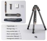 Chân máy sợi carbon COMAN T1V5 , thao tác nhanh ( chân máy T1 và đầu fluid V5 )