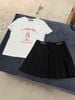  Áo T-shirt Trắng in hình ly kem chữ đỏ 