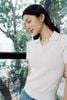 Áo Polo Trắng gân nổi 