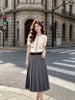  Áo CDG ngắn tay kem viền đỏ Burgundy 