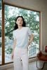  Áo CDG ngắn tay xanh pastel họa tiết chìm 