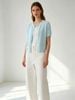  Áo CDG ngắn tay xanh pastel họa tiết chìm 