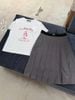 Áo T-shirt Trắng in hình ly kem chữ đỏ 