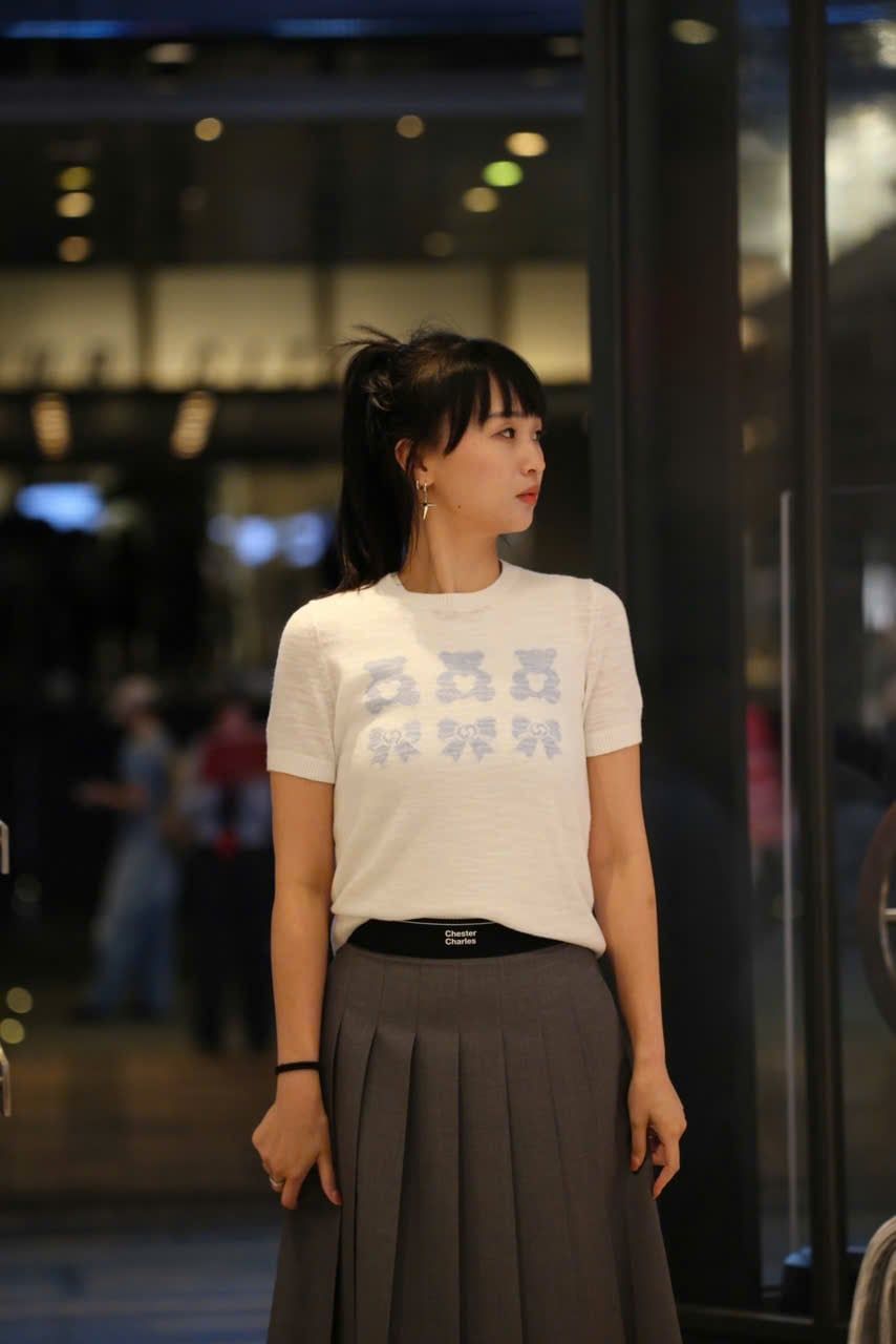  Áo dệt kim Gấu Nơ Xanh 