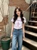  Áo T-shirt Trắng in hình ly kem chữ đỏ 