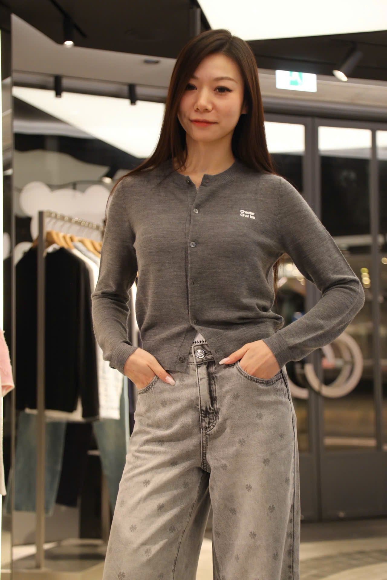  Quần Jean Giấy Xám Họa Tiết Nơ 
