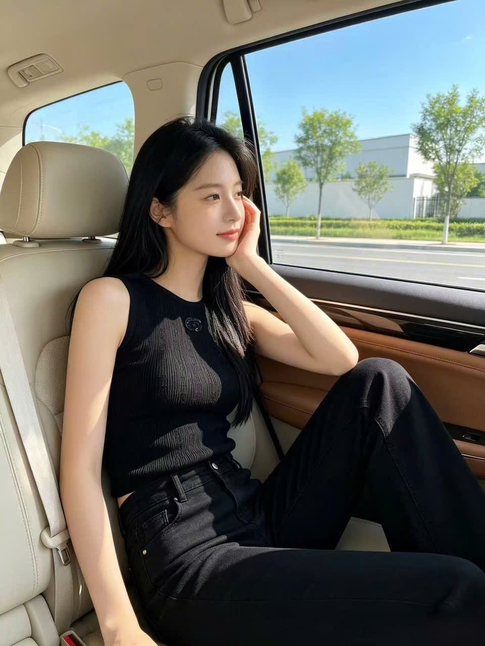  Áo tanktop đen vân nổi - logo xequin 