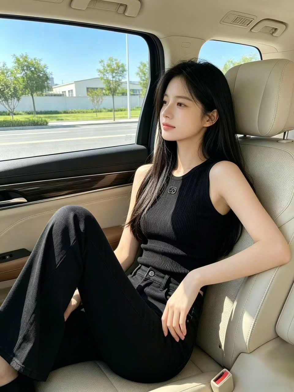  Áo tanktop đen vân nổi - logo xequin 