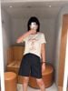  Áo T-shirt Trắng in hình ly kem chữ đỏ 