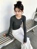 Áo Len Xám Cashmere Dệt Gân 
