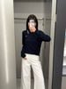  Áo Polo Navy Cashmere Cổ Sọc Tay Dài 