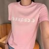  Áo phông hồng - chữ logo trắng 