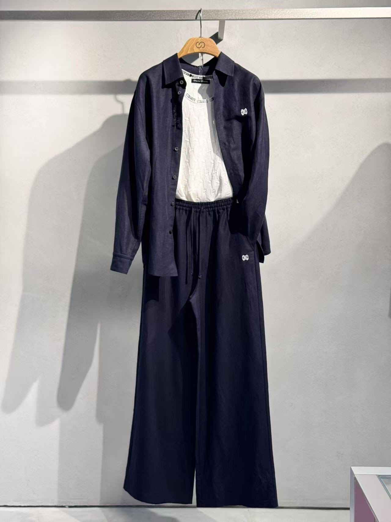  Quần Navy cạp chun - logo trắng 