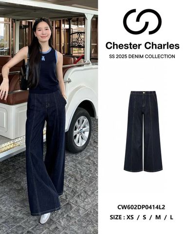  7.Quần jean xanh ống rộng , ly giữa 