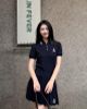  Bộ áo polo và chân váy ngắn xếp ly - xanh navy, gấu trắng trên chữ  set 
