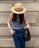  Áo tanktop xám viền bèo - logo trắng 