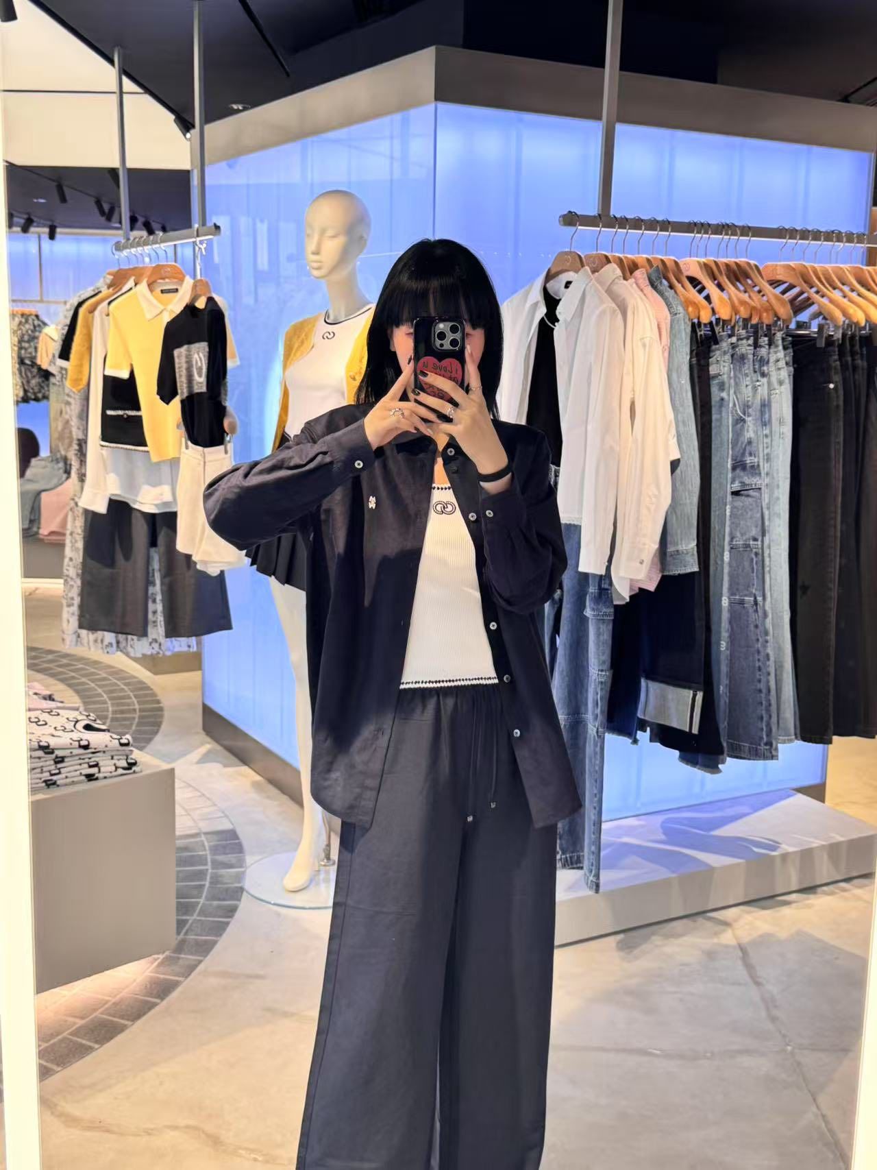  Quần Navy cạp chun - logo trắng 