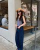  Áo tanktop xám viền bèo - logo trắng 