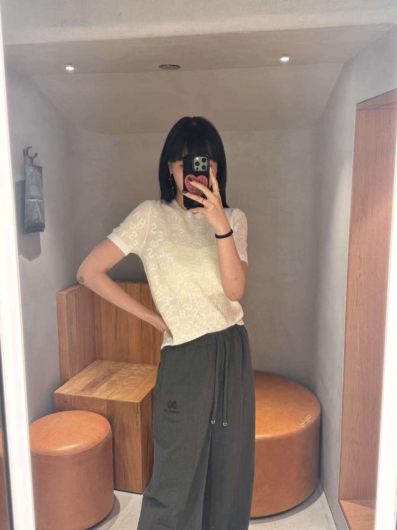  1.Quần vải cạp thun Màu xám 