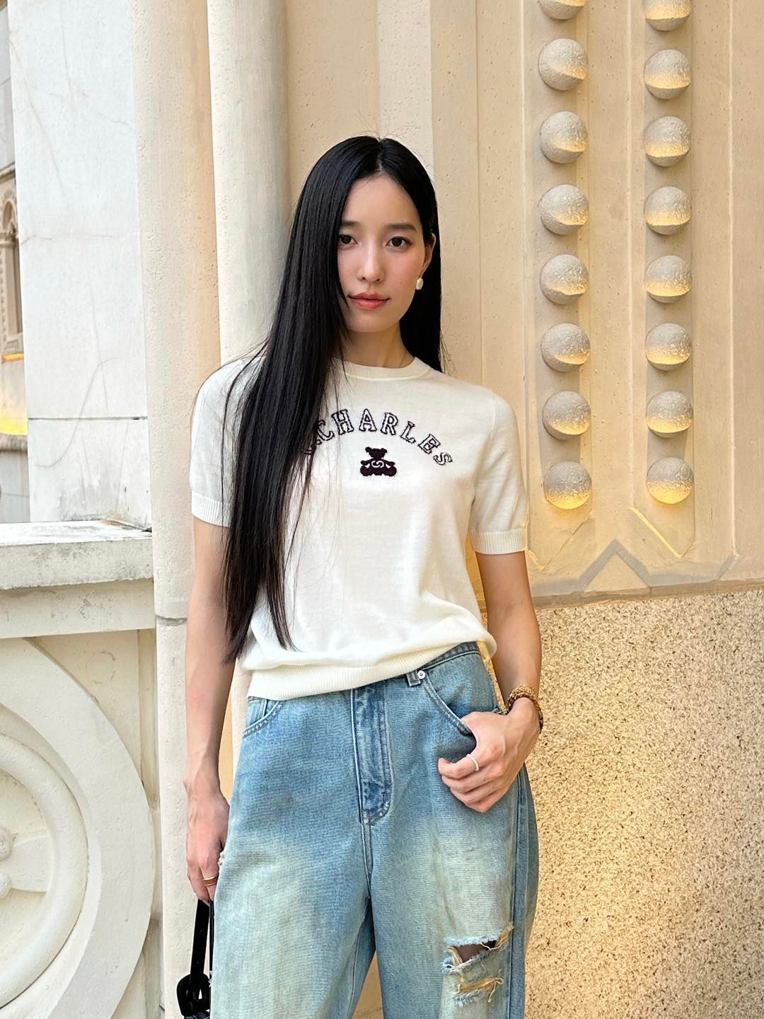  Áo C.Charles gấu đen - bo gấu 