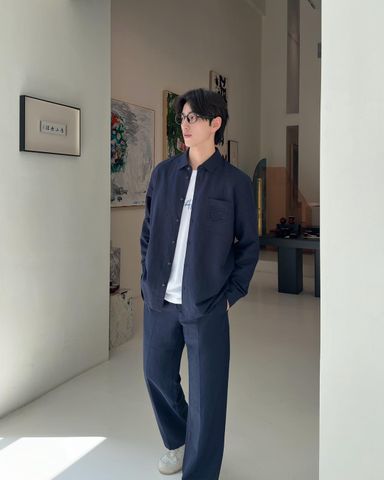  1.Quần dài nam màu xanh tím 